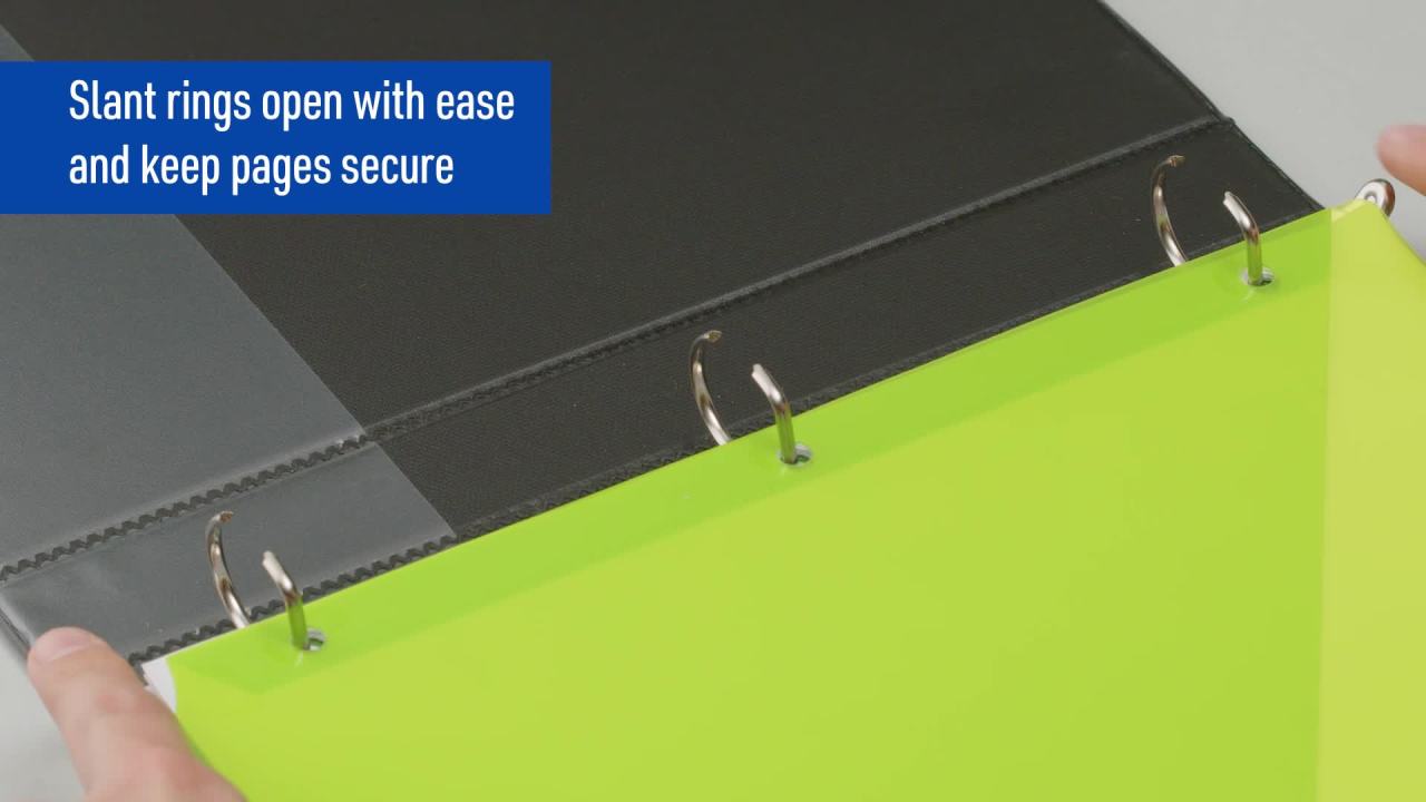 thumbnail video image 2 of Avery Durable View Binder with DuraHinge and Slant Rings, 3 Rings, 1" Capacity, 11 x 8.5, White, 2 of 11