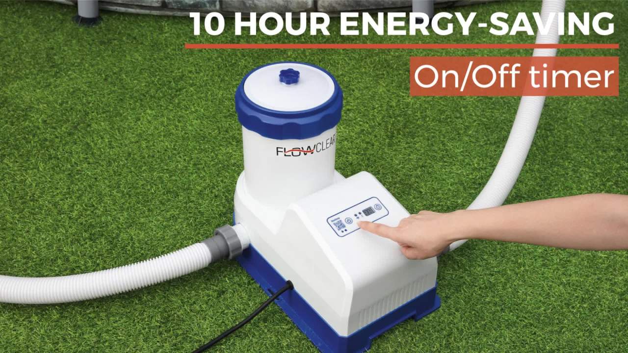 thumbnail video image 2 of Flowclear 2000 Gal Smart Touch Wifi Above-Ground Pool Pump, 2 of 14