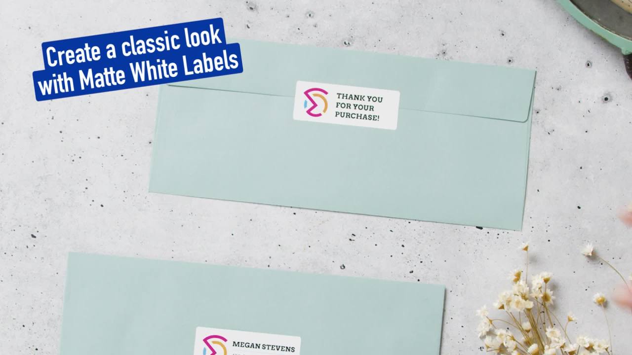 thumbnail video image 2 of (5 pack) Avery Address Labels, 1" x 2-5/8", White, 750 Labels (8160), 2 of 13