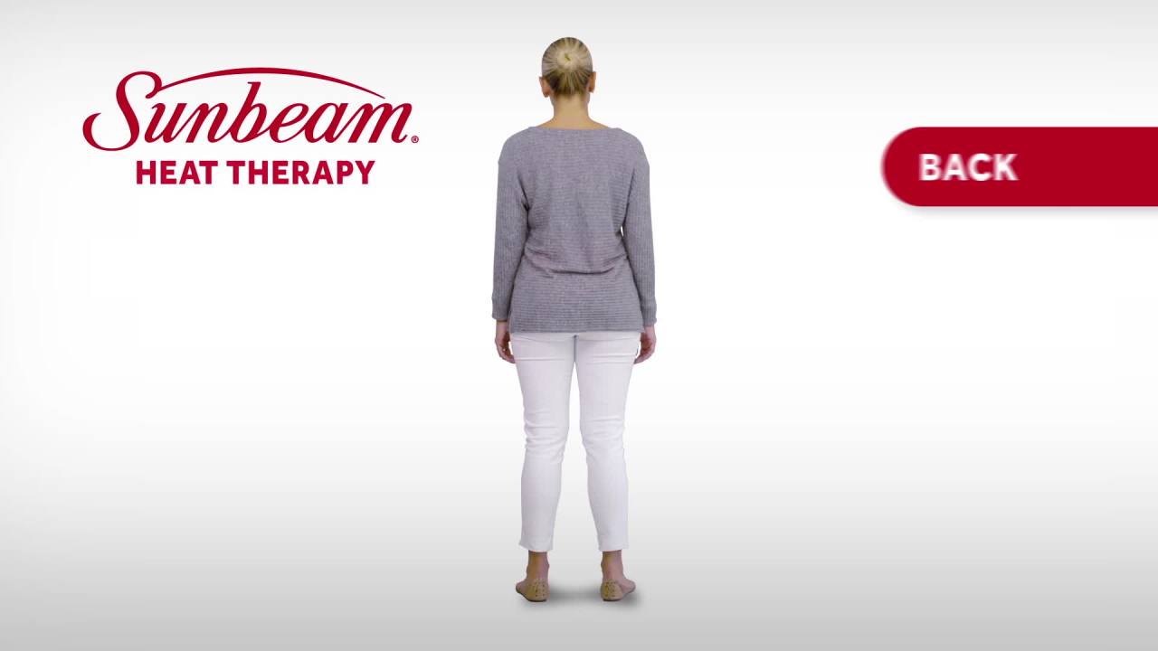 thumbnail video image 2 of Sunbeam Premium XXL Size Heating Pad with 4 Heat Settings, 20" x 24", Color: Teal, 2 of 7