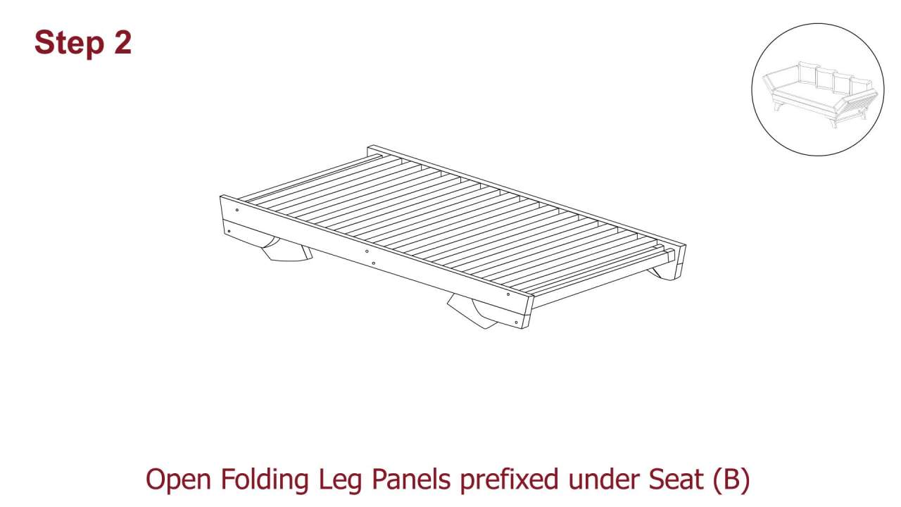 thumbnail video image 2 of GDF Studio Othello Outdoor Grey Finished Acacia Wood Daybed with Water Resistant Cushions, 2 of 13