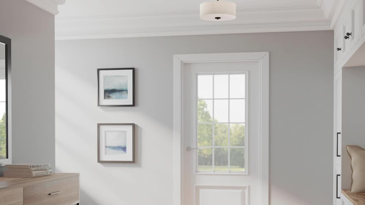 thumbnail video image 2 of Inspire Collection Two-Light 13" Semi-Flush, 2 of 13