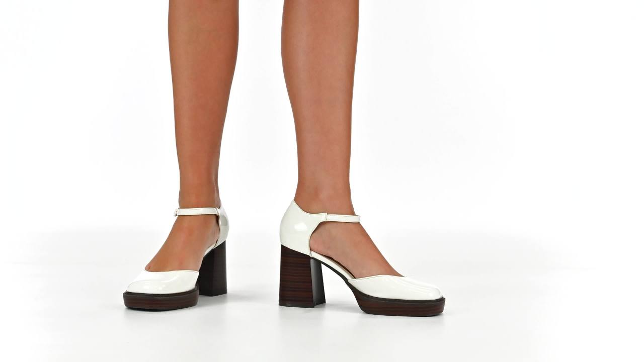 thumbnail video image 2 of Journee Womens Sophilynn Mid Heel Square Toe Pumps, 2 of 9