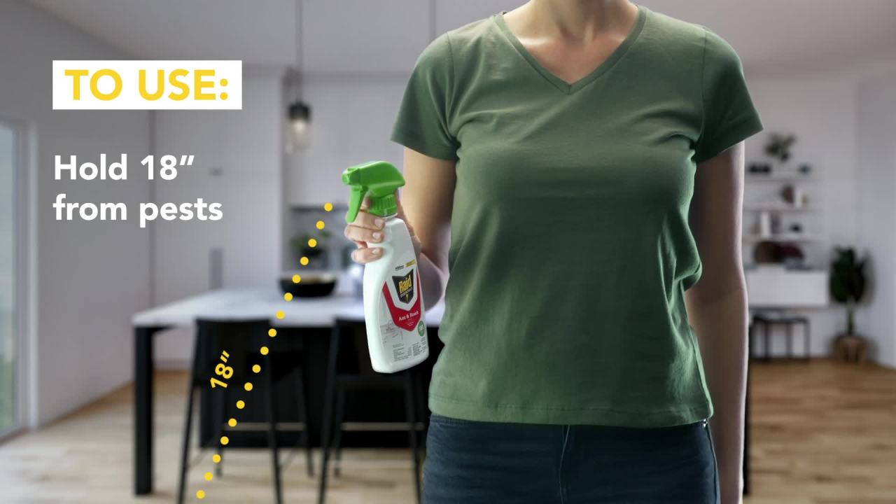 thumbnail video image 2 of Raid Essentials Ant & Roach Killer 29, Essential Oil Insecticide with Trigger Spray, 12 oz, 2 of 9