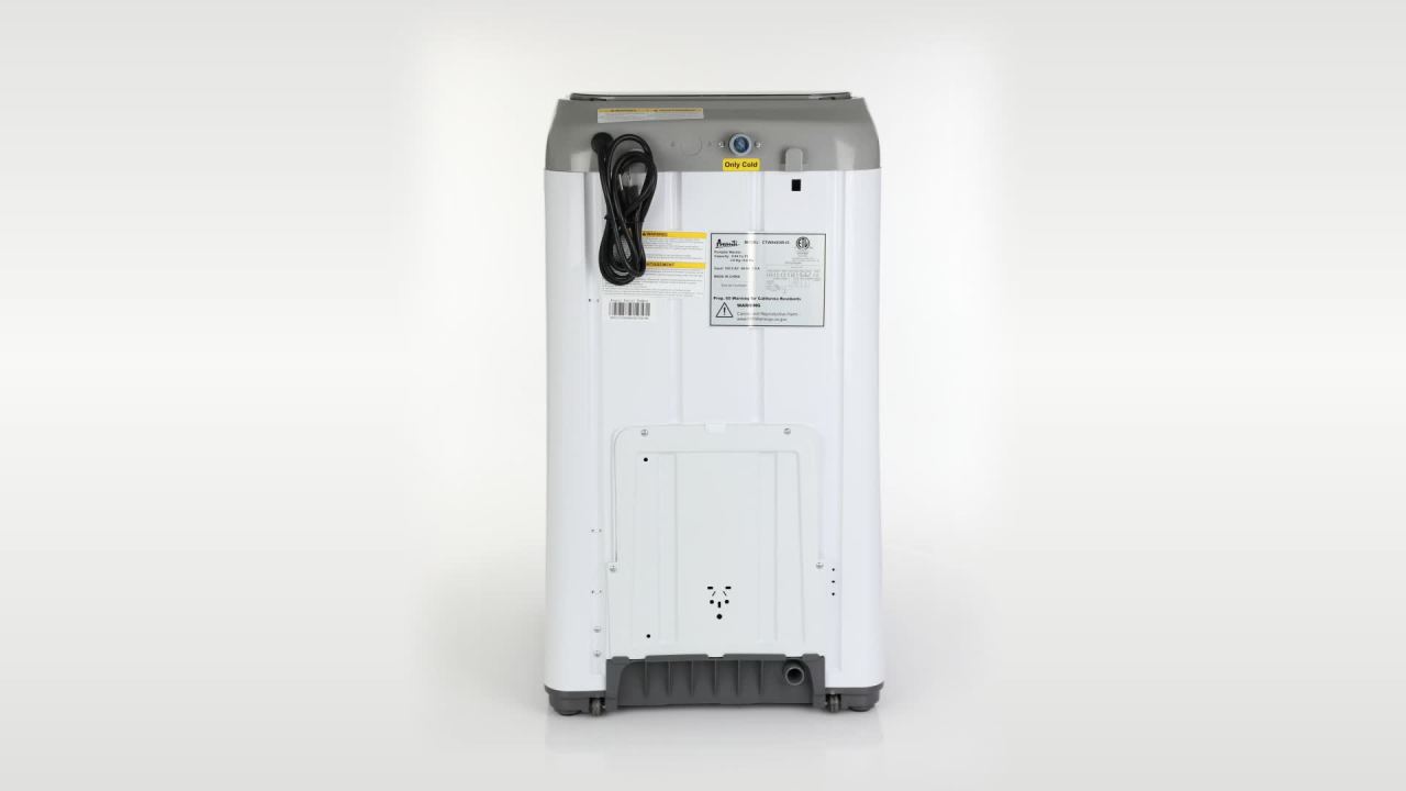 thumbnail video image 2 of Avanti 0.84 cu. ft. Compact Top Loader Washer Machine, in White (CTW84X0W-IS), 2 of 10