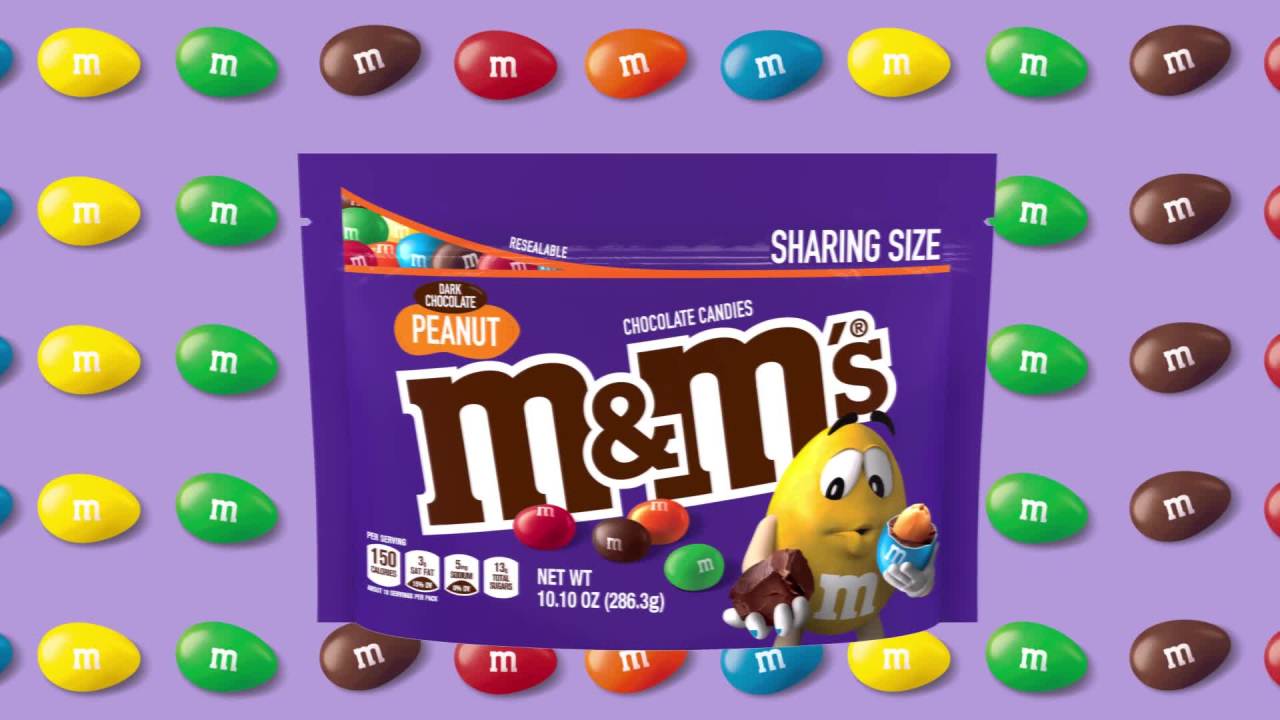 thumbnail video image 2 of M&M's Peanut Dark Chocolate Candy, Sharing Size - 9.4 oz Bag, 2 of 13
