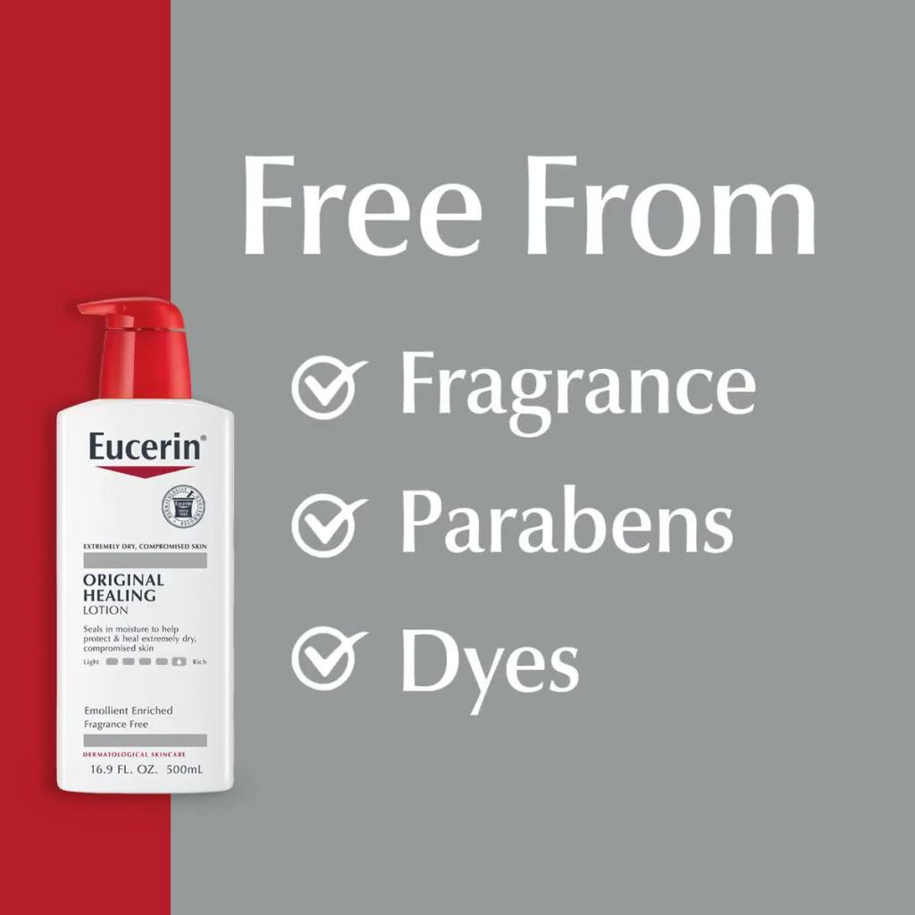 thumbnail video image 2 of Eucerin Original Healing Body Lotion, Fragrance Free, 16.9 fl oz Bottle, 2 of 10