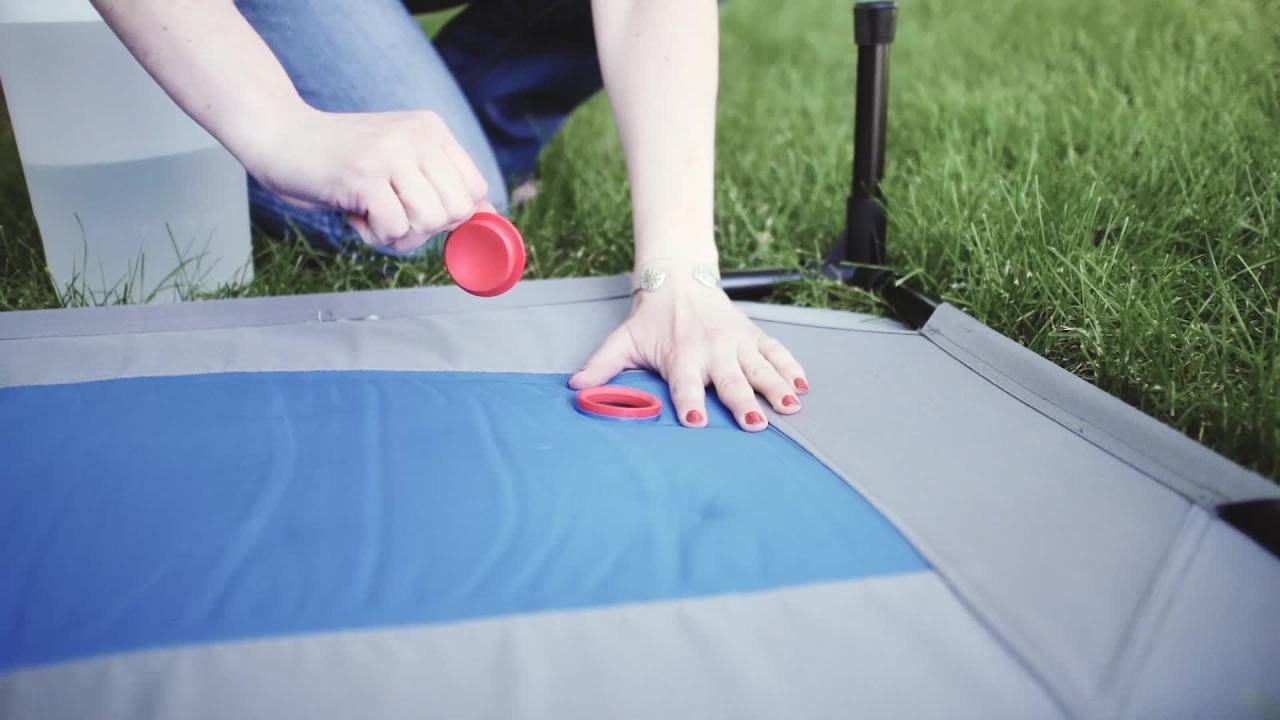 thumbnail video image 2 of K&H Pet Products Coolin' Pet Cot Elevated Pet Bed Gray/Blue Large 42 X 30 X 7 Inches, 2 of 10