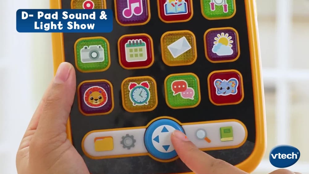 thumbnail video image 2 of Discover & Learn Tablet Baby and Toddler Toys, 2 of 10