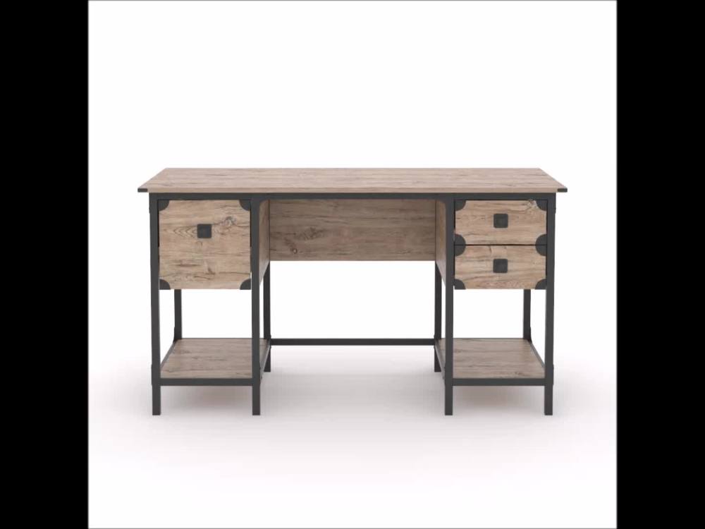 Sauder Steel River Small Desk with Drawers, Milled Mesquite Finish - image 2 of 9