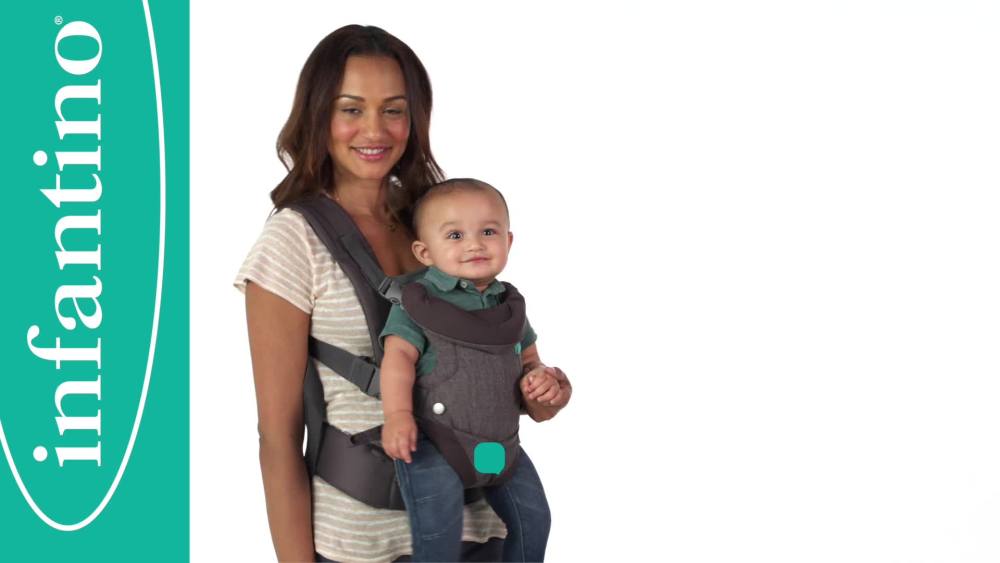 Infantino Flip 4-in-1 Convertible Baby Carrier, 4-Position, Unisex, 8-32lb, Gray - image 2 of 9
