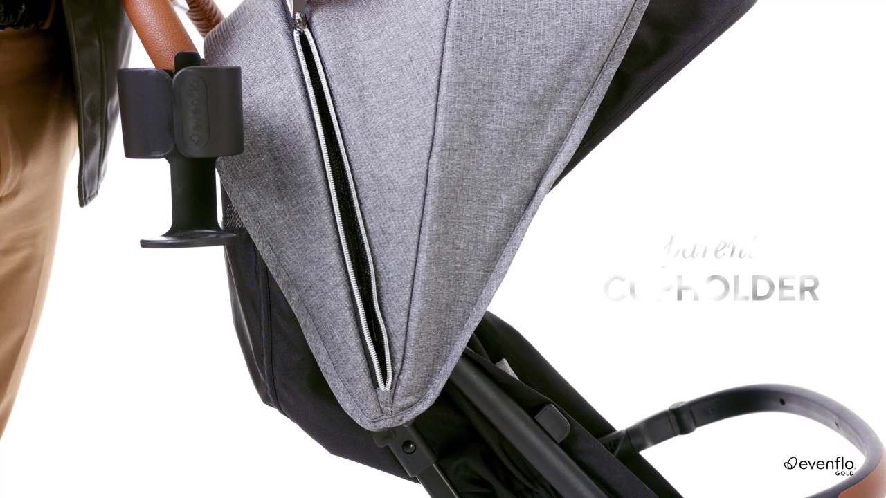 thumbnail video image 2 of GOLD Otto Self-Folding Lightweight Travel Stroller (Opal Pink), 2 of 8