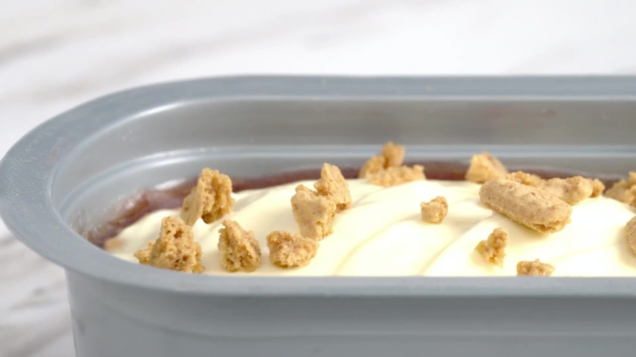 thumbnail video image 2 of Philadelphia Cheesecake Crumble Dessert, 2 Pack, for Easy Desserts and On-the-Go Snacking, Cherry, No Artificial Preservatives, Flavors or Dyes, 6.6 oz, 2 of 15