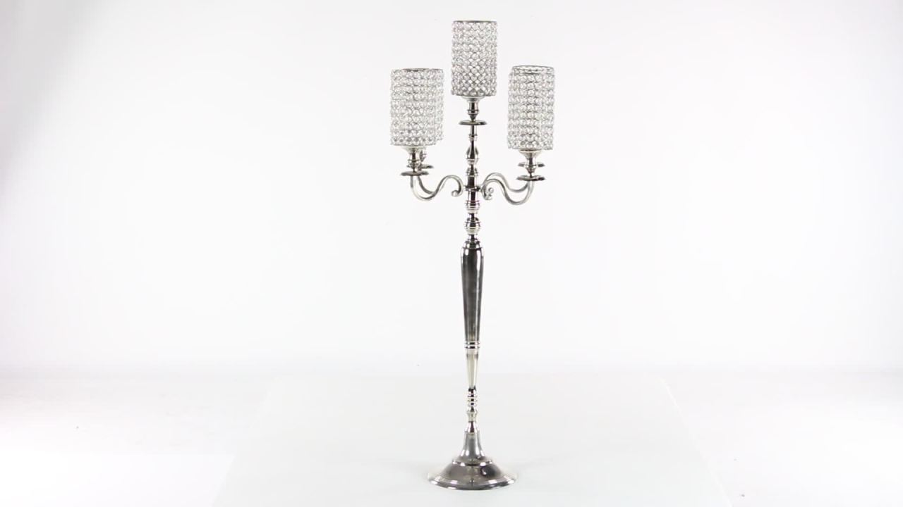 thumbnail video image 2 of DecMode  20"W, 44"H Glam Hurricane, Silver, 1 - Piece, 2 of 9