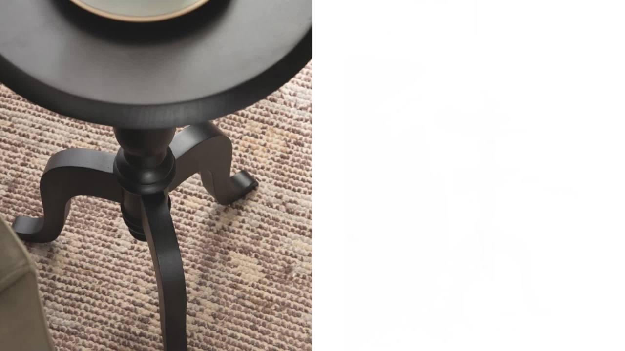 thumbnail video image 2 of Kate and Laurel Tourneaux Traditional Wooden Round Side Table, 16 x 26, Light Natural, Elegant Vintage Pedestal Table for Use as Living Room End Table, Indoor Plant Stand, or Bedroom Nightstand, 2 of 11