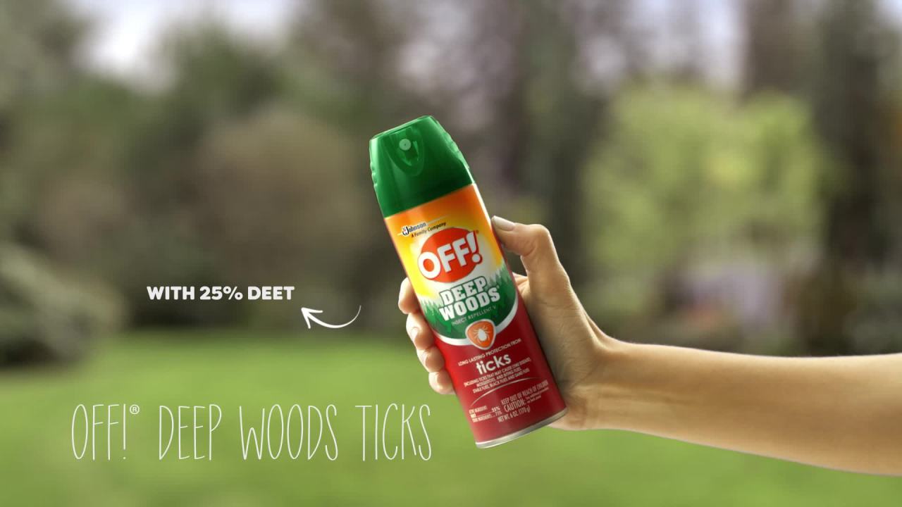 thumbnail video image 7 of OFF! Deep Woods Tick Repellent V, Long Lasting Outdoor&nbsp;Mosquito Bug Spray, 8 oz, 7 of 7