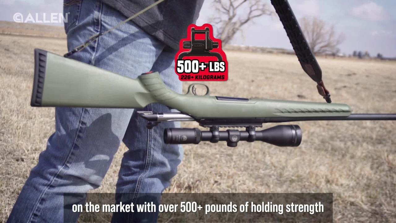 thumbnail video image 2 of Girls with Guns Vapr 37.5" Firearm Sling with BakTrak, Shade Camo, Silicone, Black Webbing, 2 of 10