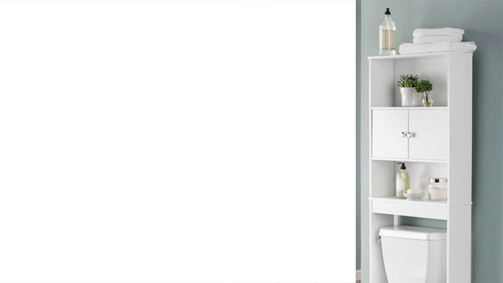 Mainstays Bathroom Storage over the Toilet Space Saver with Three Fixed