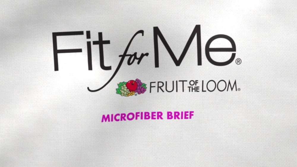 Fit for Me Women's Plus Microfiber Brief Underwear, 5 Pack