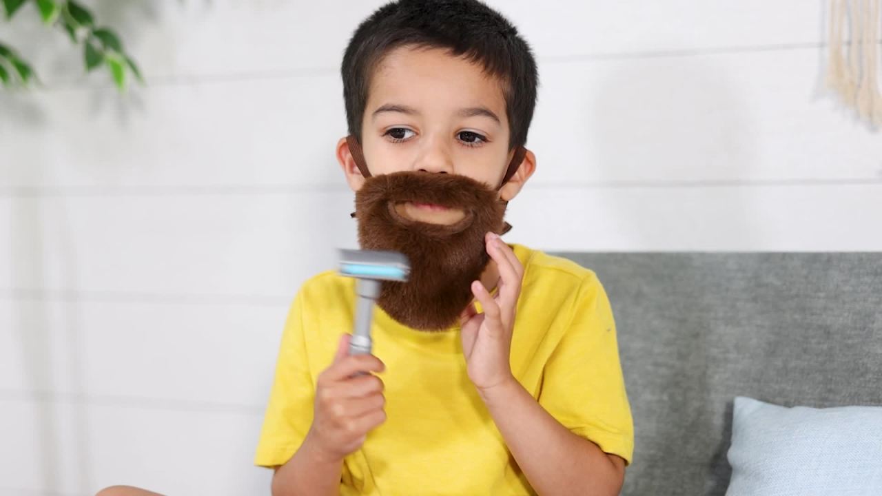 thumbnail video image 2 of Melissa & Doug Barber Shop Pretend Play Set Shaving Toy for Boys and Girls Ages 3+, 2 of 11