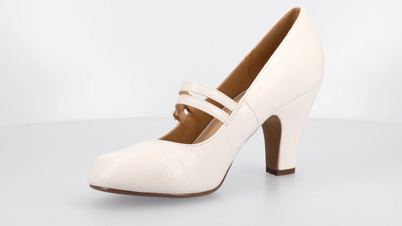 thumbnail video image 2 of Journee Womens Windy Round Toe Block Heel Mary Jane Pumps, Widths Available, 2 of 9