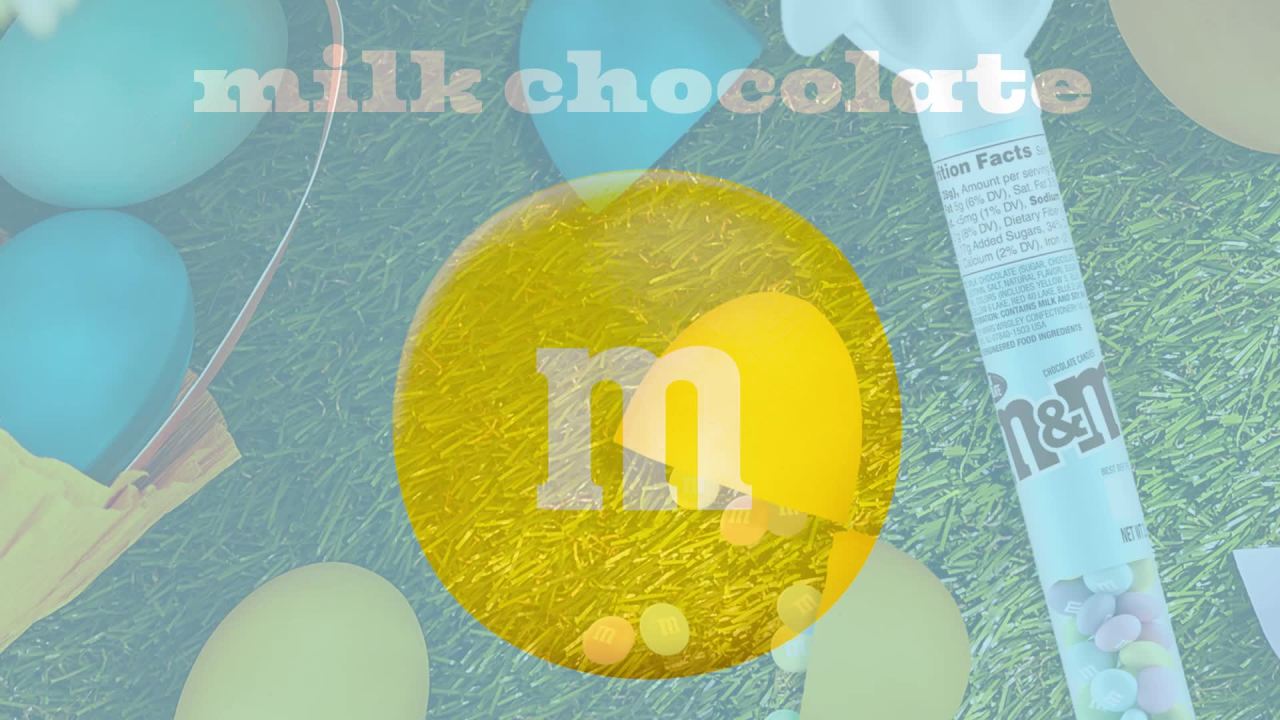 thumbnail video image 2 of M&M's Milk Chocolate Pastel Blend Easter Candy Bunny Cane - 3 oz, 2 of 14