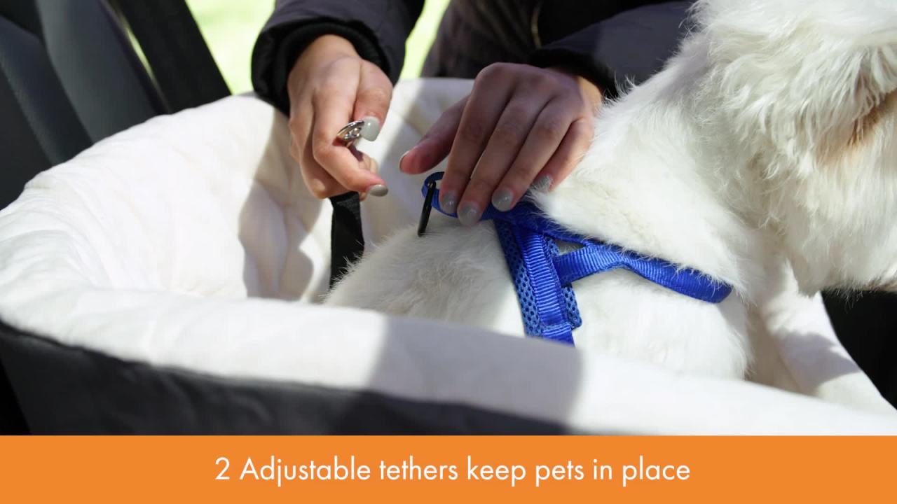 thumbnail video image 2 of K&H Pet Products Bucket Booster Dog Car Seat Knockdown Black/Cream Small, 2 of 11