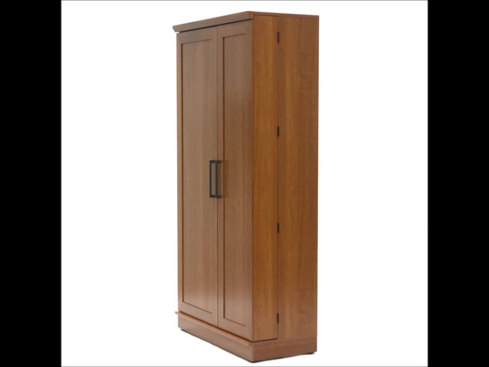 Sauder HomePlus 71" Tall 2-Door Multiple Shelf Wood Storage Cabinet, Sienna Oak Finish - image 2 of 9