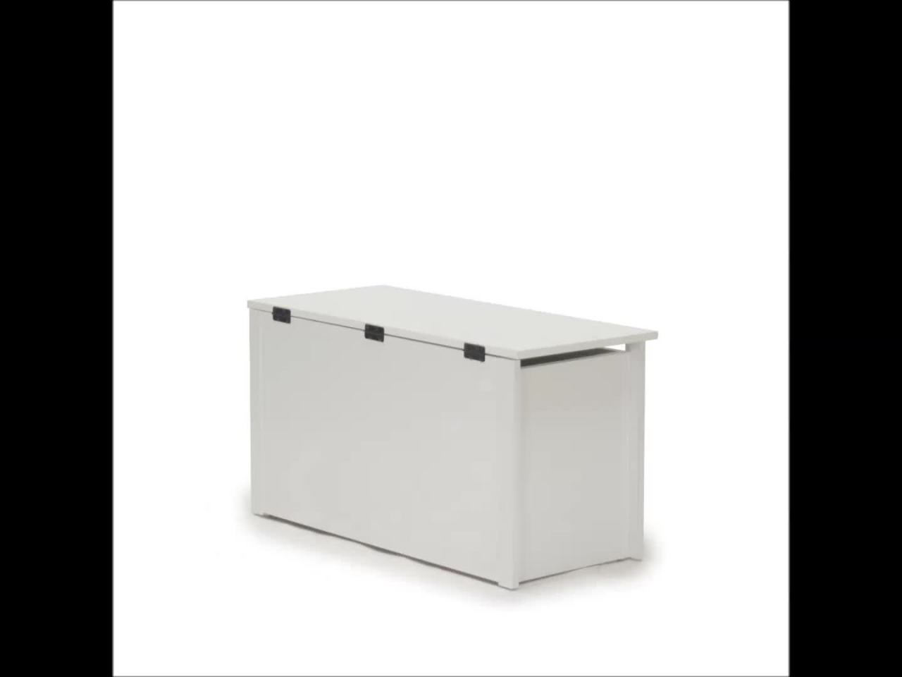 thumbnail video image 2 of Sauder Shoal Creek Storage Chest, Soft White Finish, 2 of 17