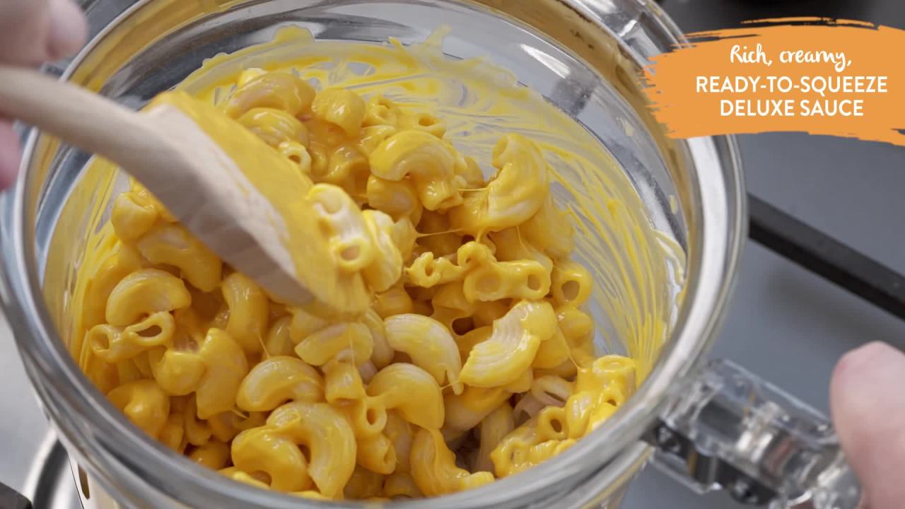 thumbnail video image 2 of Daiya Dairy Free Gluten Free Deluxe Cheddar Mac & Cheese, Vegan, 10.6 oz (Shelf Stable), 2 of 9