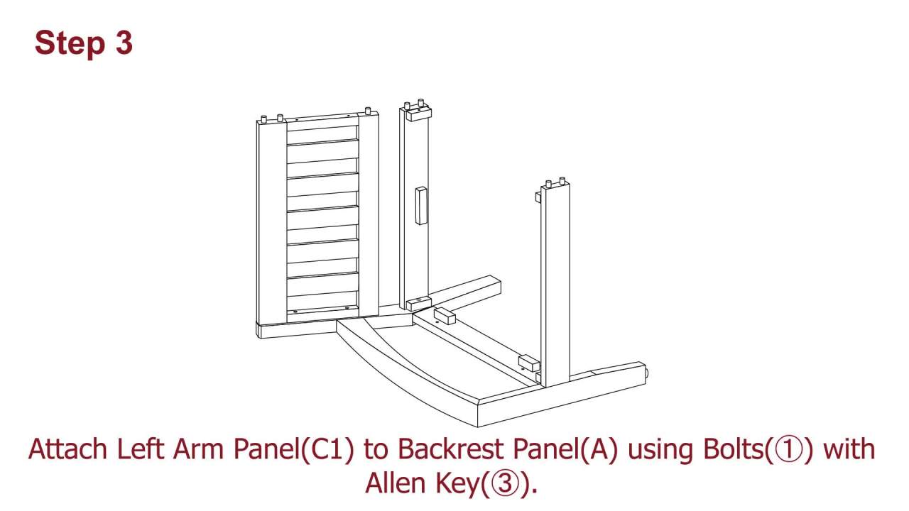 thumbnail video image 2 of GDF Studio Parma Outdoor Acacia Wood 3 Seater Sectional Sofa Set with Ottoman, Teak and Beige, 2 of 14