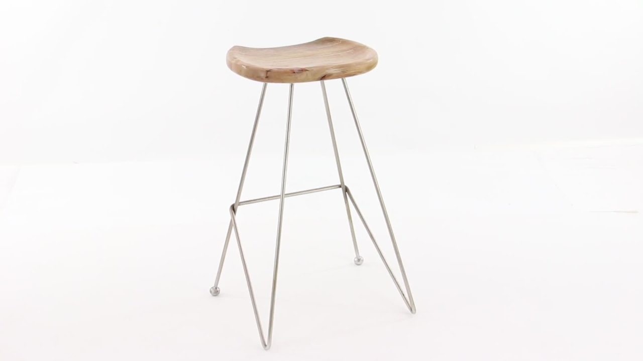 thumbnail video image 2 of DecMode Multi Colored Metal Contemporary Bar Stool 30", 2 of 7