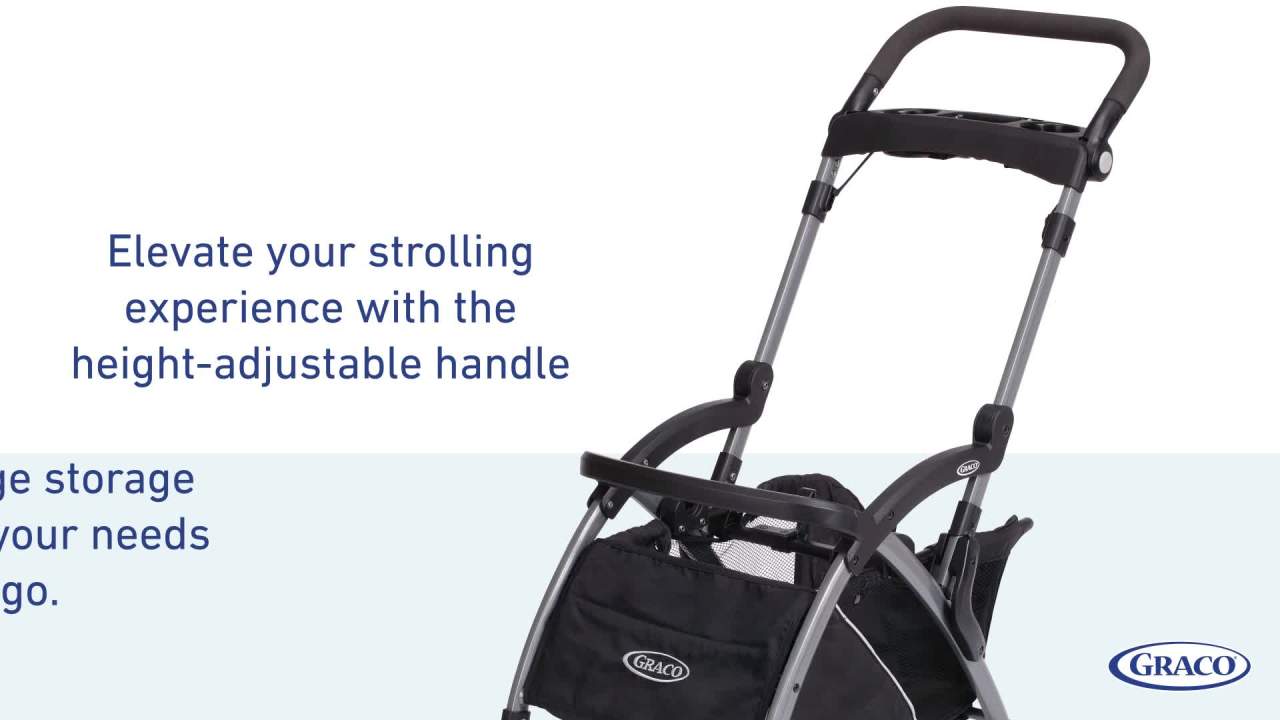 thumbnail video image 3 of Graco SnugRider Elite Stroller, Black, 3 of 10