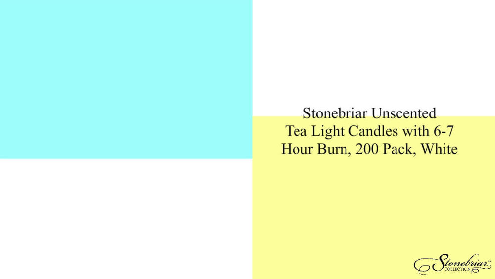 Stonebriar Unscented Long Burning Tealight Candles with 6-7 Hour Burn Time, 200 Pack, White - image 2 of 8