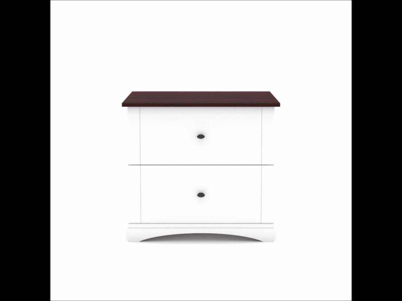 Sauder Lateral File Cabinet with Cherry Accent, Soft White Finish ...