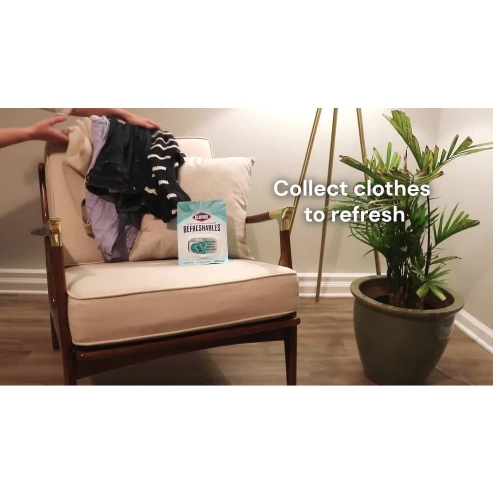 thumbnail video image 2 of Clorox Refreshables In Dryer Clothing Refresher Dryer Sheets, Spring Fresh, 30 Wet Towelettes, 2 of 12