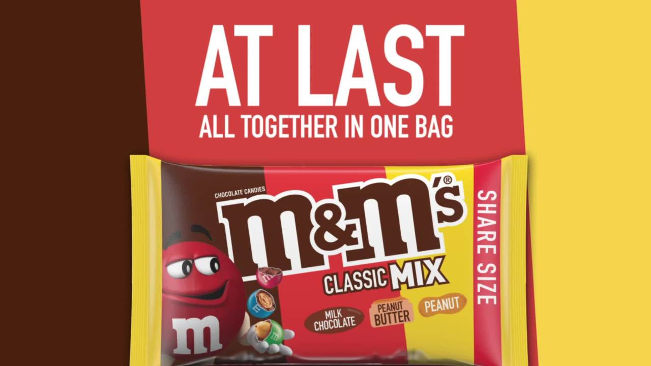 thumbnail video image 2 of M&M's Classic Mix Chocolate Candy, Share Size - 2.5 oz Bag, 2 of 15