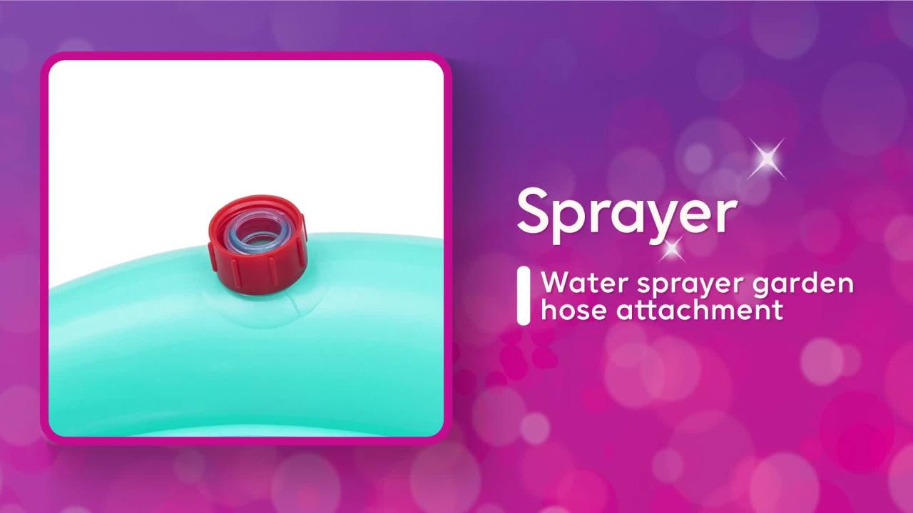 thumbnail video image 2 of Little Mermaid 64inch x 57inch Splash Pad, 2 of 8