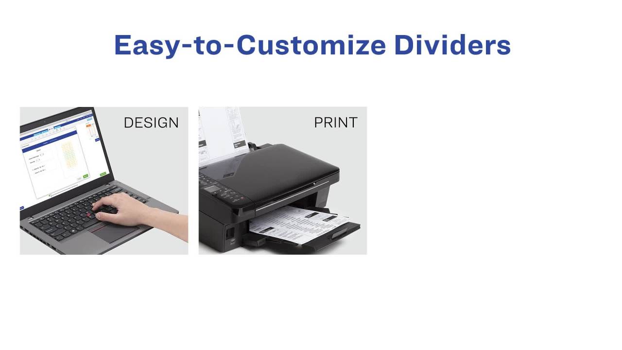 thumbnail video image 2 of Avery Insertable 8-Tab Dividers with Pockets (11903), 2 of 10