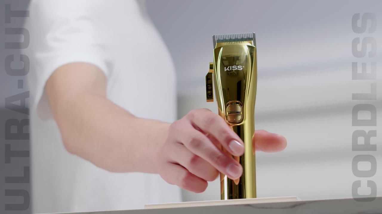 thumbnail video image 3 of KISS Ultra Clean Cut Precision Blade Hair Clipper, 19 Pcs. Unisex, 3 of 14