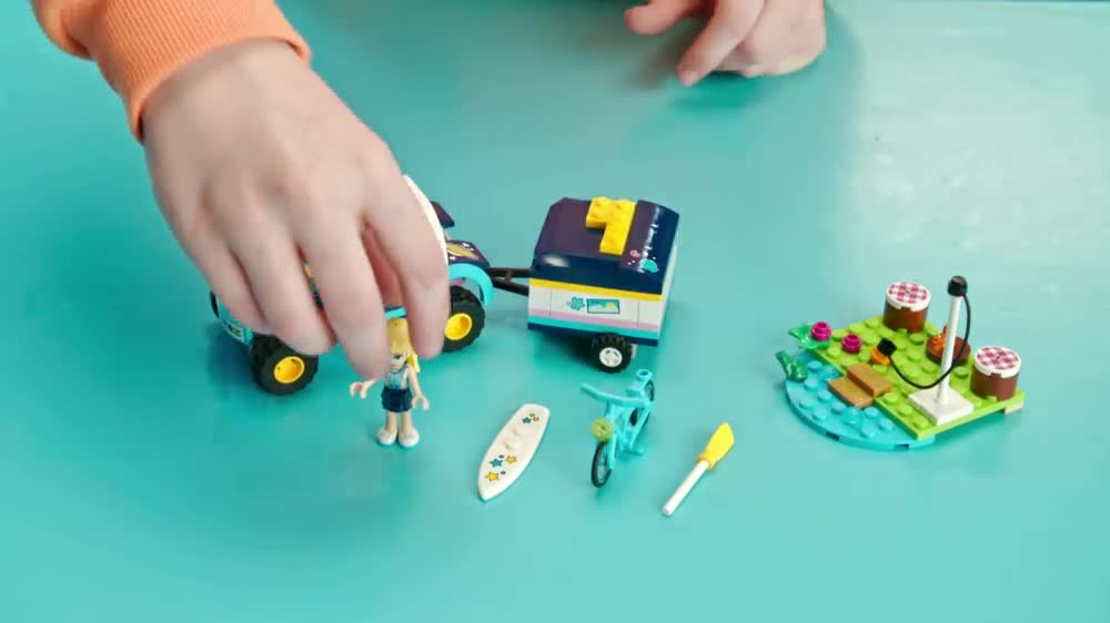 thumbnail video image 2 of LEGO Friends Stephanie's Buggy & Trailer Building Set 41364, 2 of 8