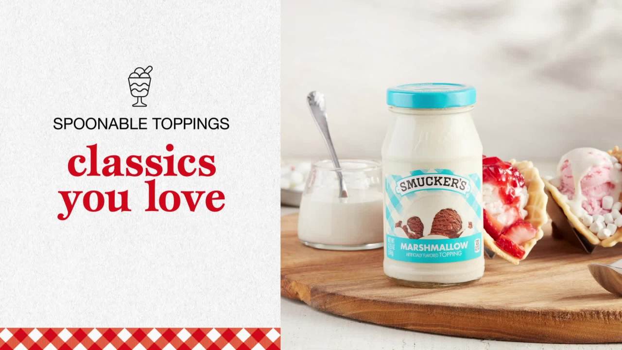 thumbnail video image 2 of Smucker's Strawberry Spoonable Topping, 11.75 Oz., 2 of 8