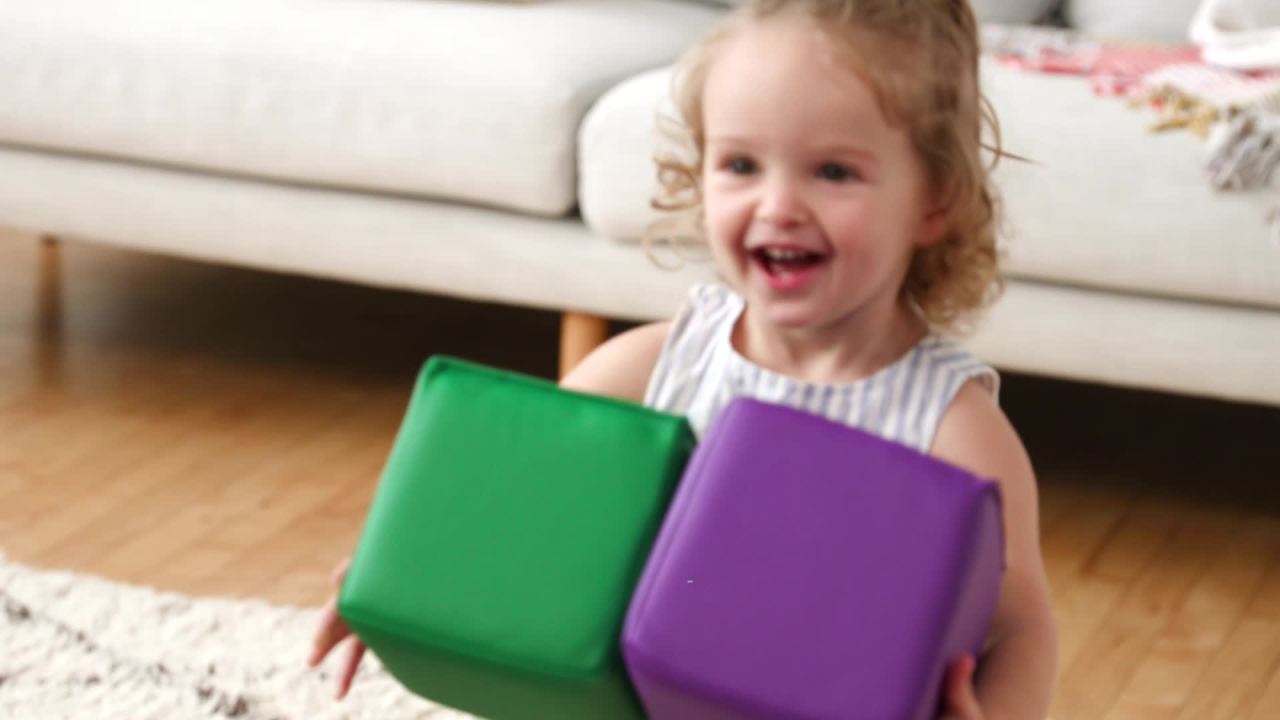 thumbnail video image 2 of SoftZone Patchwork Toddler Blocks, 2 of 10