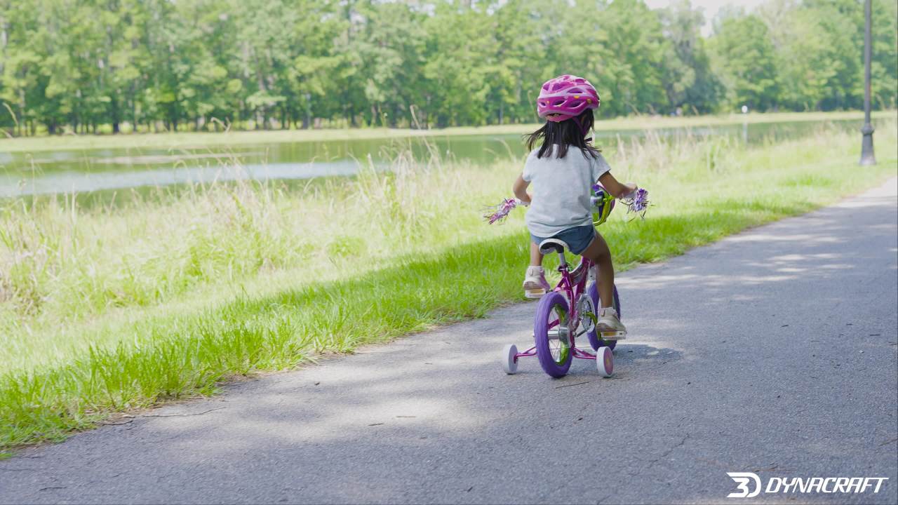 thumbnail video image 2 of Dynacraft Trolls 12-Inch Girls BMX Bike For Age 3-5 Years, 2 of 7