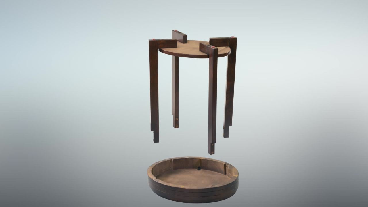 thumbnail video image 2 of Leick Home 10107-CH Oval End Table with Shelf, Chocolate Cherry, 2 of 16