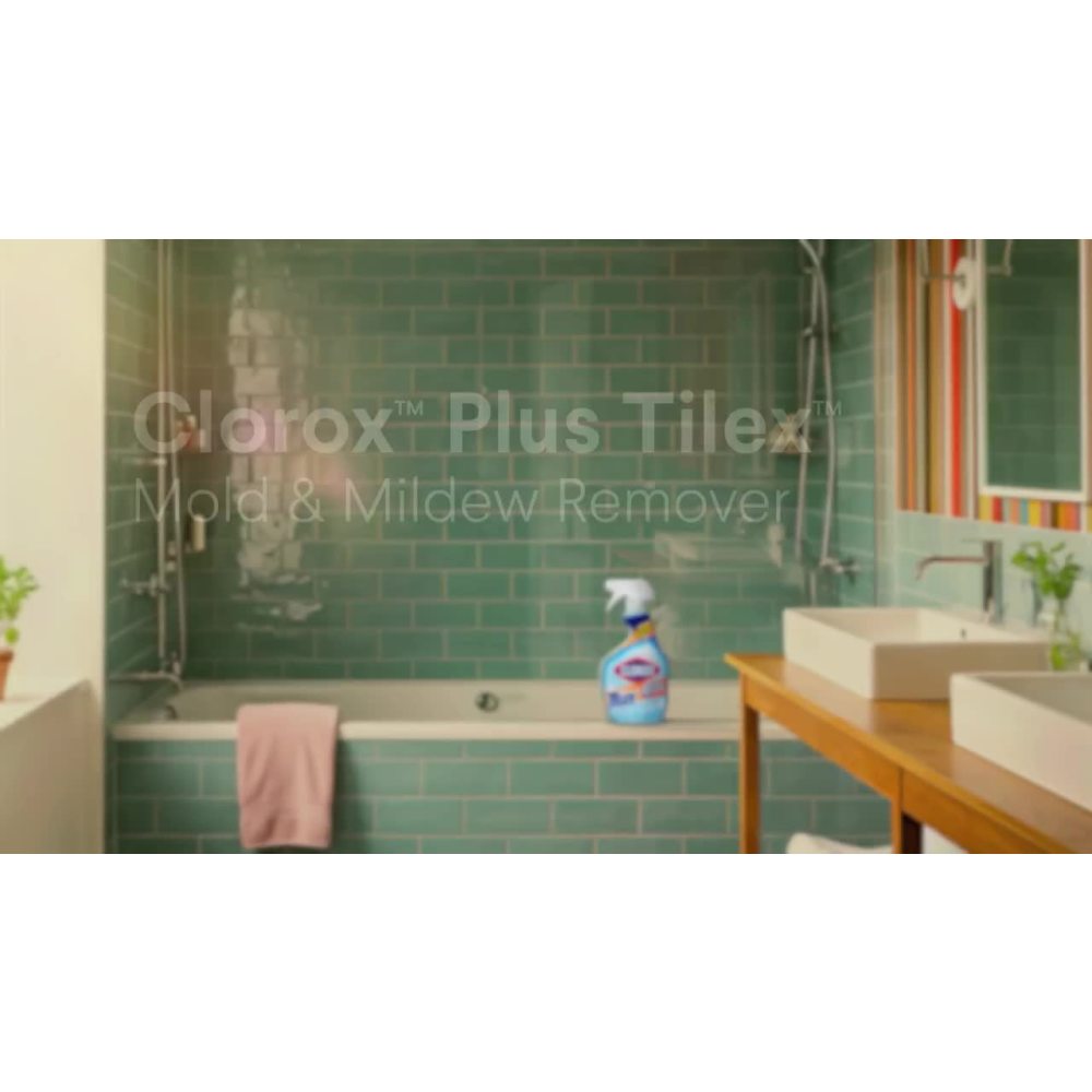 thumbnail video image 2 of Clorox Plus Tilex Mold and Mildew Remover Bathroom and Shower Cleaner Spray, 32 oz, 2 of 10
