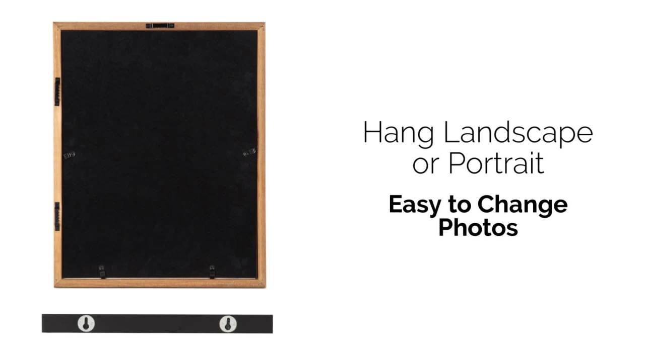 thumbnail video image 2 of Kate and Laurel Gallery Wall Frame and Shelf Kit, Set of 10, Three Modern Glam Finishes, Assorted Size Photo Frames, 2 of 9