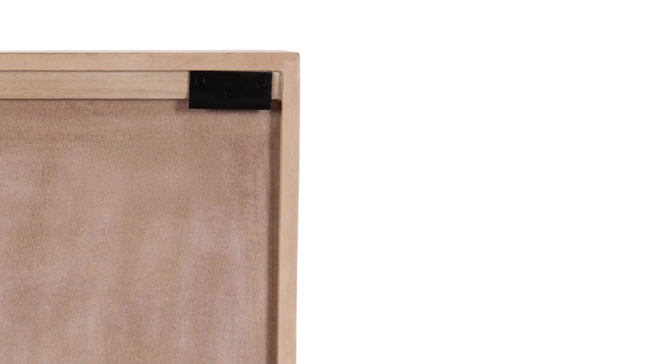 thumbnail video image 2 of Kate and Laurel Saanvi Traditional Carved Wood Wall Cabinet, 20 x 6 x 20, Light Natural, Dimensional Over the Toilet Storage Cabinet for Bathroom Storage and Display, 2 of 11