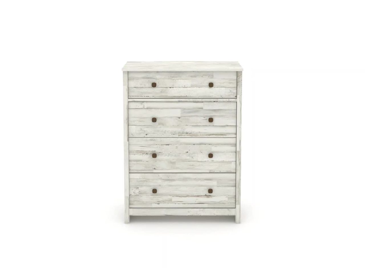 thumbnail video image 2 of Sauder River Ranch 4-Drawer Dresser Dresser, White Plank Finish, 2 of 12
