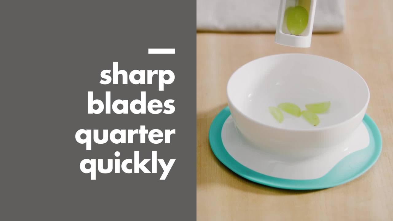 thumbnail video image 2 of OXO Tot Grape Cutter, 2 of 14